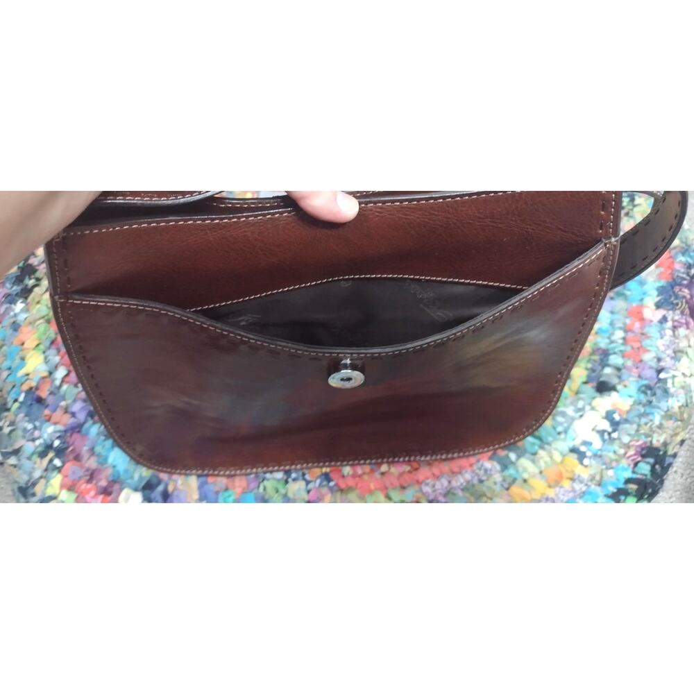 Vintage Fossil Shoulder Bag Brown Leather Boho - Picture 6 of 14